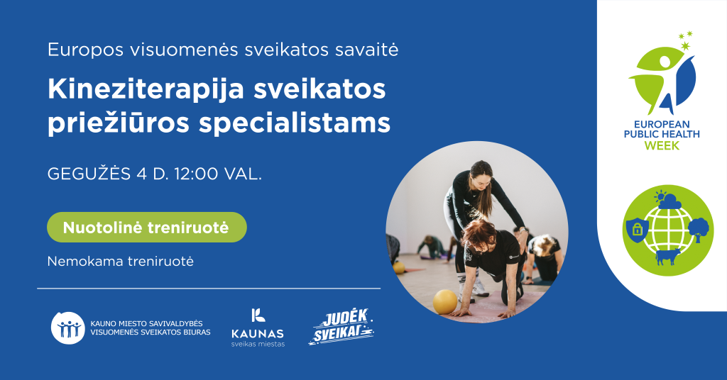 Kineziterapijos treniruotė sveikatos priežiūros specialistams
