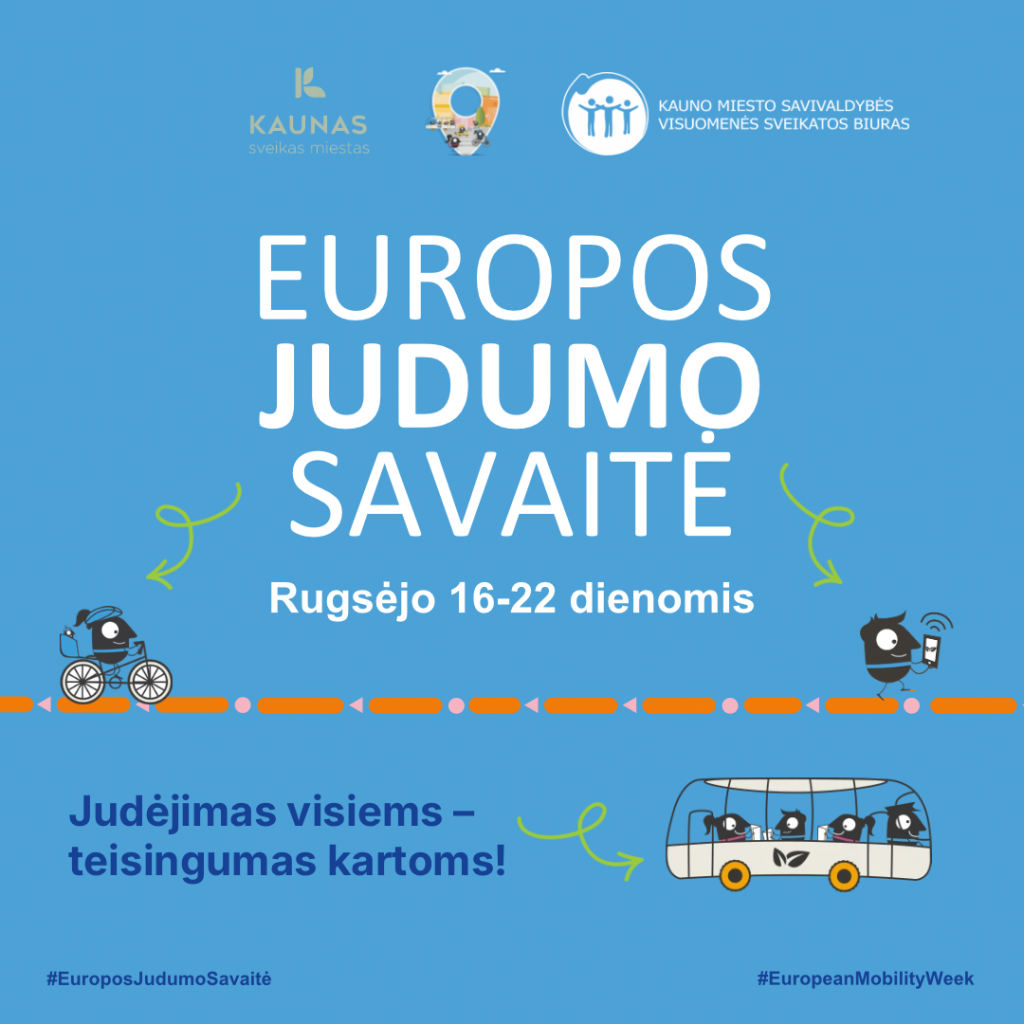 Rugsėjo 16–22 d. – EUROPOS JUDUMO SAVAITĖ!